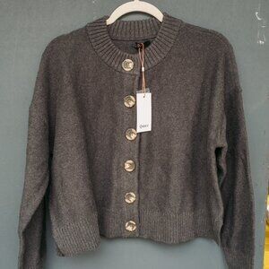 NWT Quince Cotton Cropped Cardigan Size L